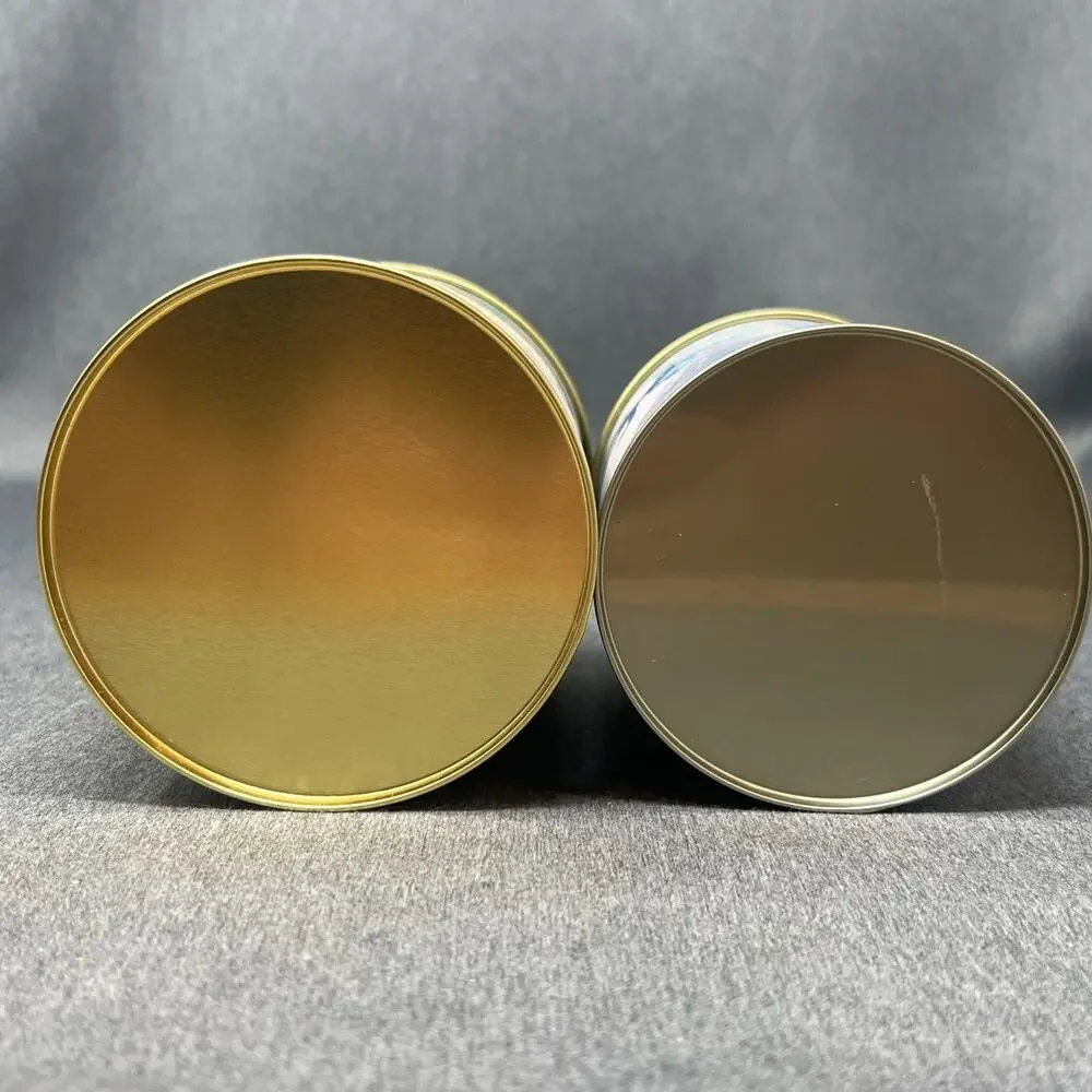 2pc Vintage 1980s Country Geese Nesting Metal Tin Canisters Blue Bow